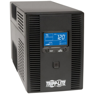 Tripp Lite by Eaton OmniSmart OMNI1500LCDT 1500VA Tower UPS - OMNI1500LCDT - Line-interactive UPS, 110 V AC, Tower, 120 V AC, NEMA 5-15P, OmniSmart, 7.50 Minute, 1.50 kVA/810 W