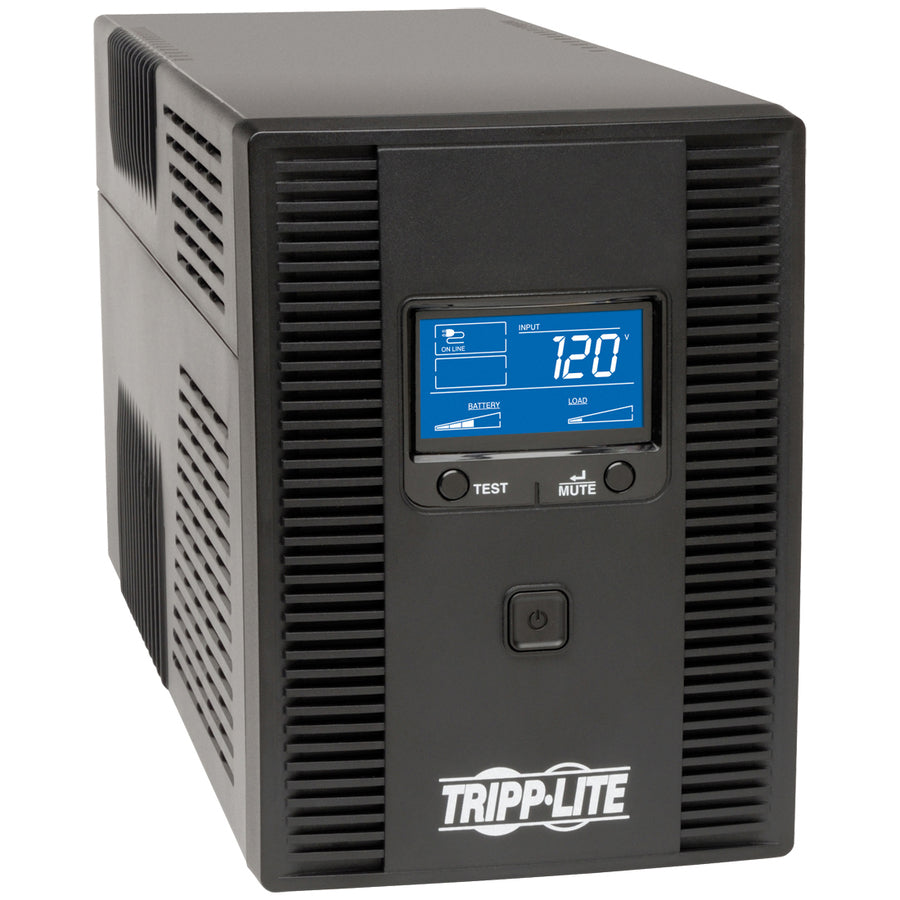Tripp Lite by Eaton OmniSmart OMNI1500LCDT 1500VA Tower UPS - OMNI1500LCDT - Line-interactive UPS, 110 V AC, Tower, 120 V AC, NEMA 5-15P, OmniSmart, 7.50 Minute, 1.50 kVA/810 W