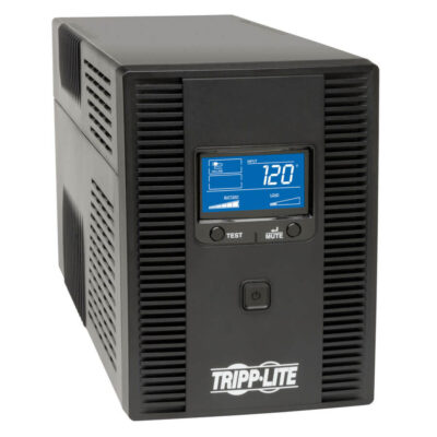 Tripp Lite by Eaton SMART1500LCDT UPS - SMART1500LCDT - Line-interactive UPS, 120 V AC, Tower, Pulse-width Modulated Sine Wave, 120 V AC, NEMA 5-15P, SmartPro, 10 Minute, 2.30 Minute, 1.50 kVA/900 W