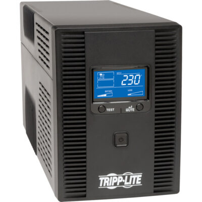 Tripp Lite by Eaton Smart LCD 1500VA Tower Line-Interactive 230V UPS with LCD Display and USB Port - SMX1500LCDT - Line-interactive UPS, 230 V DC, Tower, Sine Wave,Pulse-width Modulated Sine Wave, 230 V AC, IEC 60320 C14, 10 Minute, 1.50 kVA/900 W