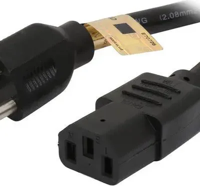 Tripp Lite Computer Power Cord P007-006, NEMA 5-15P to C13, 15 A, 125 V, 6 ft