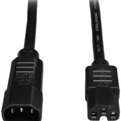 Tripp Lite Power Cord C14 to C15 P018-006, Heavy-Duty, 15 A, 250 V, 14 AWG, 6 ft