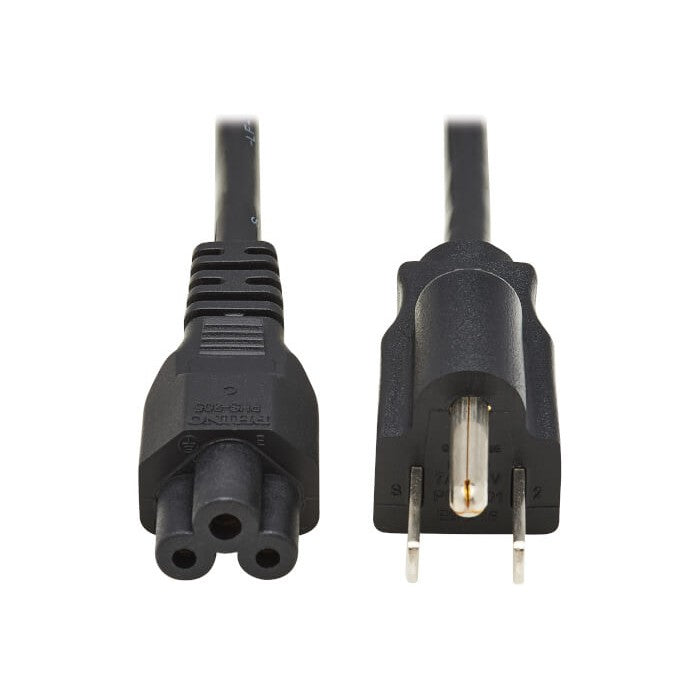 Tripp Lite 3-Slot Power Cord P013-006, NEMA 5-15P to C5, Laptop/Notebook, 6 ft