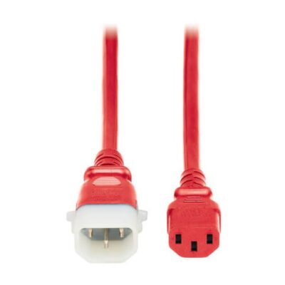 Tripp Lite P005-E03-ARD-6 Power Cord C13 to P-Lock C14 15A 3 FT Red 6-Pack
