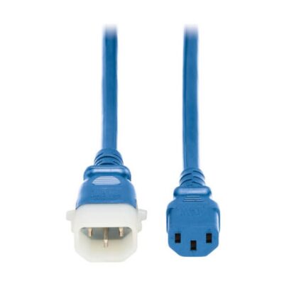 Tripp Lite P005-E03-ABL-6 Power Cord C13 to P-Lock C14 15A 3 FT Blue 6-Pack
