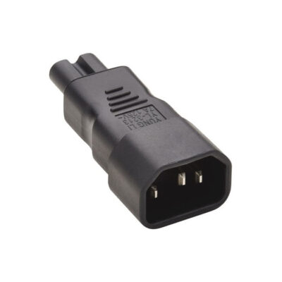 Tripp Lite IEC C14 to IEC C7 Power Cord Adapter P016-000, 7 A, 125 V, Black